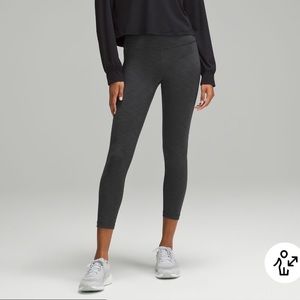 Lululemon Wunder Under heathered graphite gray leggings 25” size 4